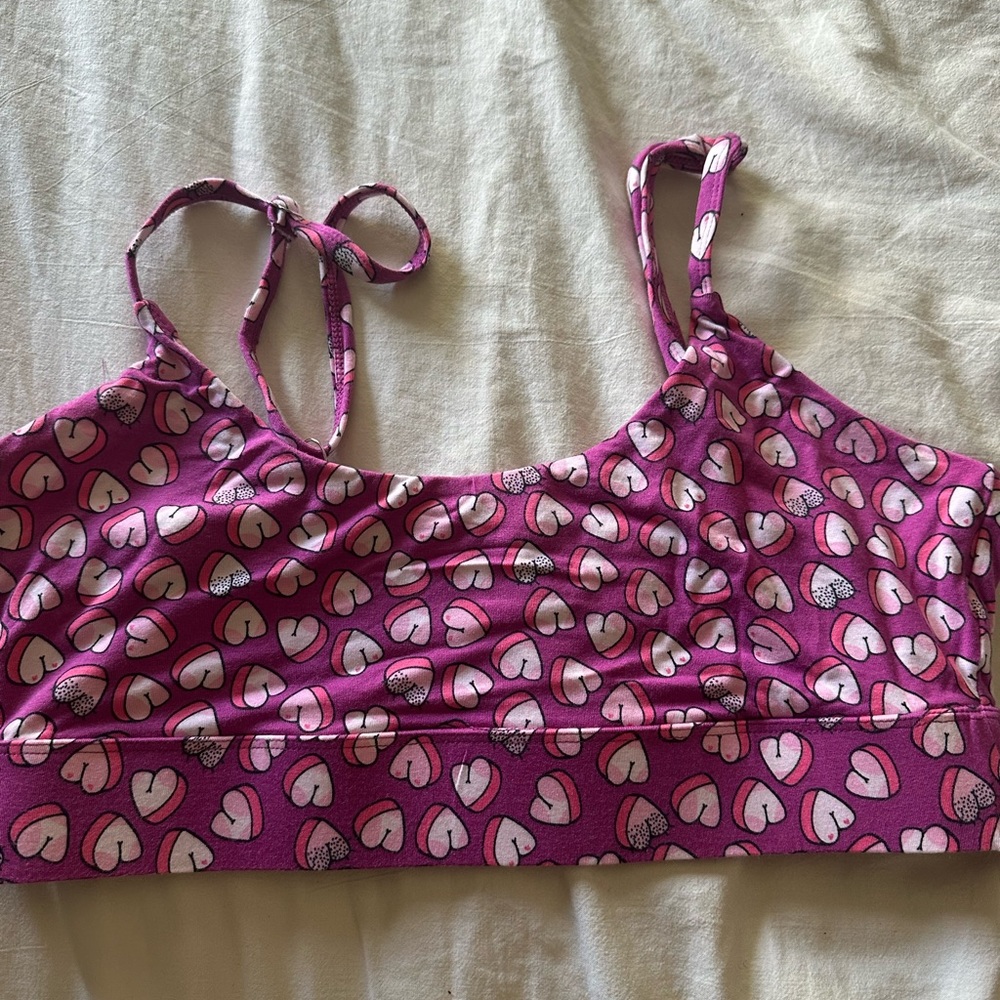 Shinesty bralette with body parts hearts